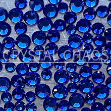 Load image into Gallery viewer, Flatback Crystals, Round, Non-Hotfix PRECIOSA, Sapphire
