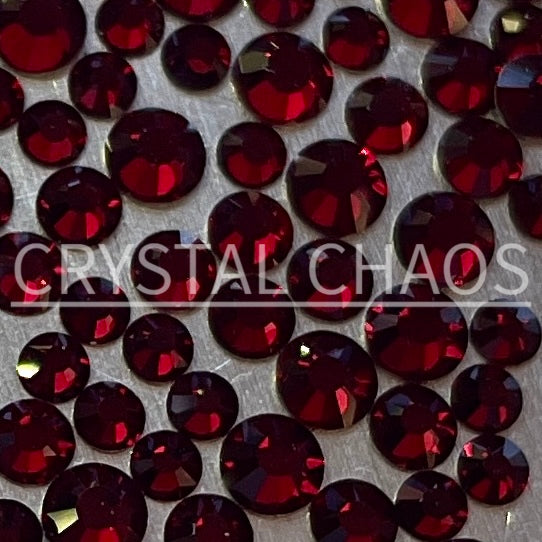 Flatback Crystals, Round, Non-Hotfix PRECIOSA, Siam
